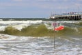 Warning Flag on Palanga beach