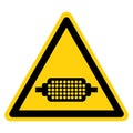 Warning Flame Arrester Must Be Worn Symbol Sign, Vector Illustration, Isolate On White Background Label. EPS10