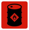 Warning Flammable Chemical Symbol Sign ,Vector Illustration, Isolate On White Background Label .EPS10 Royalty Free Stock Photo