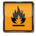 Warning flammable and fire