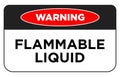 Warning flammable liquid sign vector