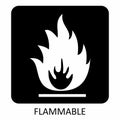 Warning flammable symbol