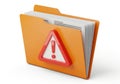 Warning folder with important documents Royalty Free Stock Photo