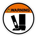 Warning Foot Crush Force From Above Symbol Sign, Vector Illustration, Isolate On White Background Label .EPS10