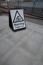 Warning fragile roof sign