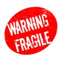 Warning Fragile rubber stamp Royalty Free Stock Photo