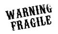 Warning Fragile rubber stamp Royalty Free Stock Photo