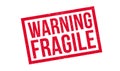 Warning Fragile rubber stamp
