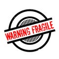 Warning Fragile rubber stamp Royalty Free Stock Photo