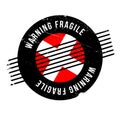 Warning Fragile rubber stamp Royalty Free Stock Photo