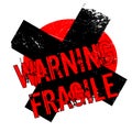 Warning Fragile rubber stamp Royalty Free Stock Photo