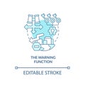 Warning function turquoise concept icon