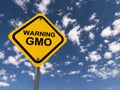 Warning GMO traffic sign Royalty Free Stock Photo