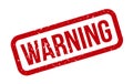 Warning Grunge Rubber Stamp, Vector Illustration