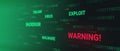 Warning of hacking information Royalty Free Stock Photo