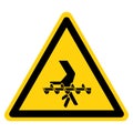 Warning Hand Crush Hazard Symbol Sign ,Vector Illustration, Isolate On White Background Label. EPS10 Royalty Free Stock Photo