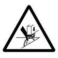 Warning Hand Crush Hazard Symbol Sign ,Vector Illustration, Isolate On White Background Label. EPS10 Royalty Free Stock Photo