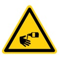 Warning Hand Crush Hazard Symbol Sign ,Vector Illustration, Isolate On White Background Label. EPS10 Royalty Free Stock Photo