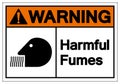 Warning Harmful Fumes Symbol Sign, Vector Illustration, Isolate On White Background Label. EPS10 Royalty Free Stock Photo