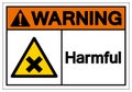 Warning Harmful Symbol Sign, Vector Illustration, Isolate On White Background Label. EPS10 Royalty Free Stock Photo