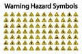 Warning Hazard Symbols labels Sign Isolate on White Background,Vector Illustration Royalty Free Stock Photo