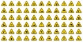 Warning Hazard Symbols labels Sign Isolate on White Background,Vector Illustration Royalty Free Stock Photo