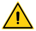 Warning hazard triangle sign for danger