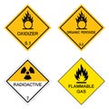 Warning Hazardous chemical danger Symbol Sign Isolate on White Background,Vector Illustration Royalty Free Stock Photo