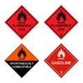 Warning Hazardous chemical danger Symbol Sign Isolate on White Background,Vector Illustration Royalty Free Stock Photo