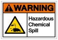 Warning Hazardous Chemical Spill Symbol Sign ,Vector Illustration, Isolate On White Background Label .EPS10 Royalty Free Stock Photo