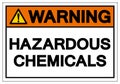 Warning Hazardous Chemicals Symbol Sign, Vector Illustration, Isolate On White Background Label. EPS10 Royalty Free Stock Photo