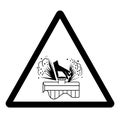 Warning Hazardous Explosive Release Of Pressure Valve Symbol Sign ,Vector Illustration, Isolate On White Background Label. EPS10