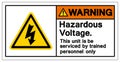 Warning Hazardous Voltage Symbol Sign, Vector Illustration, Isolated On White Background Label .EPS10 Royalty Free Stock Photo