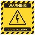 Warning high voltage sign.