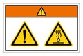 Warning Hot Liquids Burn Hazard Symbol Sign, Vector Illustration, Isolate On White Background Label. EPS10 Royalty Free Stock Photo