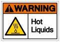 Warning Hot Liquids Symbol Sign, Vector Illustration, Isolate On White Background Label .EPS10 Royalty Free Stock Photo