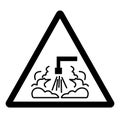 Warning Hot Stream Symbol Sign, Vector Illustration, Isolate On White Background Label .EPS10 Royalty Free Stock Photo