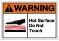 Warning Hot Surface Do Not Touch Symbol Sign, Vector Illustration, Isolate On White Background Label .EPS10 Royalty Free Stock Photo