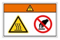 Warning Hot Surface Do Not Touch Symbol Sign, Vector Illustration, Isolate On White Background Label. EPS10 Royalty Free Stock Photo