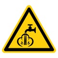 Warning Hot Water Symbol Sign, Vector Illustration, Isolate On White Background Label .EPS10 Royalty Free Stock Photo