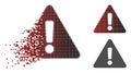 Dust Dot Halftone Warning Icon Royalty Free Stock Photo
