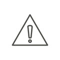 Warning icon vector. Line danger symbol isolated. Trendy flat outline ui risk sign design. Thin lin