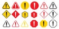 Warning Icon vector set collection for web