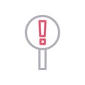 Warning vector color line icon Royalty Free Stock Photo