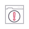 Warning vector color line icon Royalty Free Stock Photo