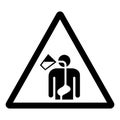 Warning Ingestion Hazard Symbol Sign, Vector Illustration, Isolate On White Background Label. EPS10