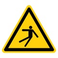 Warning Injury Hazard Slip Fall Symbol Sign, Vector Illustration, Isolate On White Background Label .EPS10