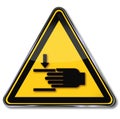 Warning of injury to hands