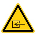 Warning Input Entrance Non-Electrical Symbol Sign, Vector Illustration, Isolate On White Background Label. EPS10