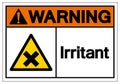 Warning Irritant Symbol Sign, Vector Illustration, Isolated On White Background Label .EPS10